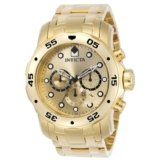 Invicta Men’s Pro Diver Quartz Watch with Gold Tone Stainless Steel Band, Gold (Model: 0074)