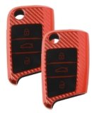 Flaconi Copri Chiave per Auto,Accessori per Auto,Portachiavi in Silicone,Proteggere Efficacemente la Chiave (Strisce Rosse)