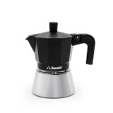Zanetti, Star Caffettiera Moka Induzione Tre Tazze, Espresso Con Caldaia in Acciaio Inox e Manici Ergonimici, Adatta ai Piani a Induzione 3 Tazze Colore Nero