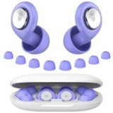 Tappi Orecchie Dormire, 2026 Nuovo 45dB Antirumoreper Tappi Orecchie Riutilizzabili, per Meditazione/Viaggi/Lavoro/Studio/Concerti, Ultra Morbido Dormire con 8 Punte (XS/S/M/L) e Custodia – Viola