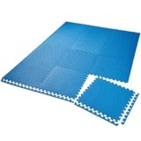 tectake® Set di 12 tappetino palestra di protezione, 61×61 cm cad, tappetino yoga e pilates, EVA espansa, tappeto palestra impermeabili, termoisolanti, insonorizzanti, attrezzi palestra casa – Blu