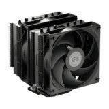PCCOOLER CPS RT Serie Ventola di CPU, RT620Pro Raffreddatore d’aria Ventola a doppia torre Sistema di raffreddamento CPU a 6 condotti termici, per Intel LGA 115X/1200/1700, AMD AM4/AM5 Nero