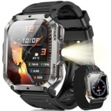 Blackview Smartwatch Uomo, Orologio Intelligente Fitness con Chiamate Bluetooth, 2.01″ Militari Smart Watch Tracker 100+ Modalità Sportive/Cardiofrequenzimetro/SpO2/Torcia/Bussola per Android iOS