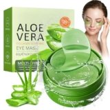 60 Pcs Maschera Occhi di Aloe Vera, Patch Contorno Occhi con Acido Ialuronico, Patch Occhiaie e Borse Contorno Occhi Idratante, Migliora e Rassoda la Pelle degli, Donne e Uomini