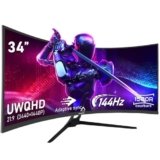 AOC CU34E4CW da 34 pollici UW-QHD Monitor curvo, 120 Hz, pannello VA, GtG 4 ms, sincronizzazione adattiva, HDR10, regolazione dell’altezza, altoparlanti, (3440×1440 HDMI 2x 2.0 DP USB Hub) Nero