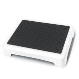 GWNF3.35” Short Step Stool – 600lb Capacity Ultra-Sturdy Structure & Lightweight Step Stools for Seniors, Kids & Adult | Non-Slip Wide Platform | Mobility Step Stool for Indoor & Outdoor（White-Black）