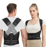 BraceTop Busto Correttore Posturale Spalle, Fascia Schiena Lombare Supporto Dritta Schiena Postura Traspirante, Regolabile Uomo Donna Raddrizza Spalla(L)