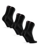 DANISH ENDURANCE Calze in Lana Merino, Calzini Classici Traspiranti, da Uomo e Donna, 3 Paia, Nero, 43-47
