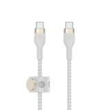 Belkin BoostCharge Pro Flex Cavo intrecciato da USB Type C a USB C, cavo di ricarica rapida PD, certificato USB-IF per iPhone 16/15, Galaxy S24, Pixel, iPad, Nintendo Switch, MacBook, 1 m, bianco
