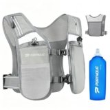 PORTHOLIC Running Vest for Women Men with 17oz Water Bottle |Adjustable Hydration Vest|Reflective |Lightweight |6 Pockets |Breathablefor Running Accessories for Hiking