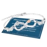 Bracciale Tennis Donna In Argento Regalo Da Donna Placcato Oro Bianco 14K idee Di Gioielli Per Fidanzate, Madri, Amiche, Figlie, Lei
