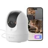 EZVIZ C6N G1 4K Telecamera Wi-Fi Interno, 8MP Videocamera Sorveglianza Interno Pan/Tilt/Zoom, Rilevamento di Persone/Animali/Rumore, Visione Notturna a Colori, Chiamata Bidirezionale, WiFi 2.4/5Ghz