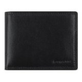 bugatti Savona Portafoglio in pelle di bufalo conciata al vegetale, RFID, formato orizzontale, da uomo – Nero