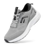 FitVille Scarpe Running Uomo Pianta Larga Comodo Sneakers Ginnastica Traspirante Leggere Scarpe da Corsa su Strada Grigio 43 EU Larga