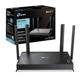 TP-Link Wi-Fi 7 Archer BE220 Router Wi-Fi BE3600Mbps Dual-Band, 5 Porte Gigabit, 4 Antenne Esterne, 4K-QAM, MLO, MU-MIMO, Beamforming, VPN, TP-Link HomeShield