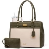 LOVEVOOK Laptop Tote Bag for Women, 15.6 Inch Waterproof Leather Work Computer Bag, Large Business Office Briefcase Shoulder Handbag Purse Gifts for Women