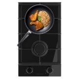 Cecotec Piano Cottura a Gas a 2 Fuochi Bolero Squad G 2400F Glass Black. 5.2kW, Triplo Anello, Vetro Nero, Griglie Ghisa, WOK, Accensione Elettronica, Sistema Sicurezza, Conversione a Gas Butano