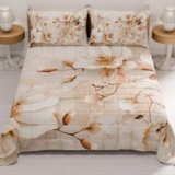 PETTI Artigiani Italiani – Copriletto Singolo Estivo 170x260cm 100 g/m² Double Face, Trapuntino Letto Singolo Primaverile, Trapunta Leggera, Floreale 12, 100% Made in Italy
