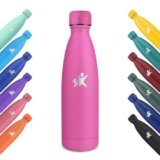 KollyKolla Borraccia Termica, 500ml, Bottiglia Acqua in Acciaio Inox, Mantiene Caldo 12h e Freddo 24h, Termos senza Perdite, Borraccia Bambini per Sportiva, Scuola, Palestra, Viaggi – Rosa Rossa