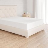 Amazon Basics Lenzuolo con angoli Singolo, 90 x 200 x 30 cm, in 100% Microfibra con altezza da 30cm, Bianco