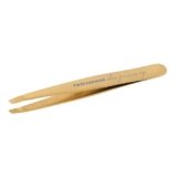 TWEEZERMAN Pinzetta (punte smussate inclinate, per spennare le sopracciglia, qualità professionale, acciaio inossidabile), oro