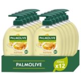 Palmolive Naturals Sapone Liquido Mani Latte e Miele 300 ml x 12 | 96% formula biodegradabile | Con latte idratante | Formula delicata |Bottiglia Riciclabile | Dermatologicamente testato