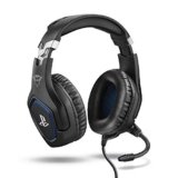GXTrust 488 Forze Cuffie PS4 e PS5 con Licenza Ufficiale PlayStation, Over-Ear, Microfono Ripiegabile e Archetto Regolabile, Jack Audio 3.5 mm, Cuffie Gaming Cablate – Nero