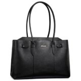 LOVEVOOK Laptop Tote Bag for Women, 15.6 Inch Waterproof Leather Work Purse, Computer Briefcase Handbag with Zipper for Office Business, Teacher & Travel