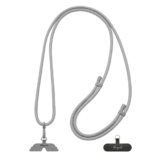 GOODAYY Cordino per Cellulare, Lunghezza Regolabile Cinturino del Telefono con 1 Metallo e 1 Nylon Patch Durevole, Accessori del Telefono Universale Cordino per il Polso del Collo (Grigio puro)