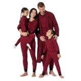 Amazon Essentials Men’s Matching Holiday Family Pajama Sets, Classic Buffalo Check, Small