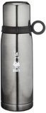 Bialetti To Go Bottiglia Termica con Coperchio-Tazza, con Doppia Parete, Mantiene Il Caldo per 12 h e Il Freddo per 24 h, Capacità 460 ml, Acciaio, Grigio Scuro