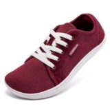 HOBIBEAR Uomo Donna Barefoot Scarpe Minimaliste Unisex Trail Running Scarpa da Camminata Leggere Antiscivolo (Vino Rosso,EU 40)