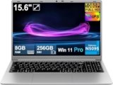 2026 PC Portatile 15.6 Pollici Celeron N5095 Upto 2,9 GHz Win11 Pro Laptop 8GB RAM 256GB SSD TF 1TB 5G WiFi 1920*1080 FHD USB 3.0 Widevine L1 Computer Portatile Con il Topo Film Italiano – Silver
