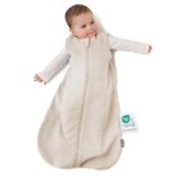 LaLoona Sacco Nanna Estivo Senza Maniche – Sacco a Pelo Estivo per Bambini Primavera/Estate, 0,5 TOG, 100% cotone, OekoTex Standard 100 – (Beige, 70 cm)