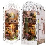 KBIBCK Book Nook Kit, DIY Book Nook, Miniature da Costruire, Casa Delle Bambole in Legno, Modellismo 3D, Kit di Decorazione Della Libreria per Adolescenti e Adulti a Partire Dai 14 Anni (Giardini)