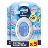 Ambi Pur Bagno Lenor Risveglio Primaverile, Deodorante Per Ambienti Ad Azione Continua Eliminazione E Prevenzione Degli Odori, 5 Pezzi