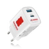 Haribo 45W Caricatore USB C per Samsung GaN PPS PD, Caricatore Rapido per Samsung Galaxy S25/S24/S23/S23+/S23 Ultra/S22/S21/S20/Note20/A73/A53/S10, Compatto da Viaggio, Rosso