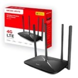 Mercusys MB115-4G Router WiFi con Sim, 4 Antenne Ad Alto Guadagno, 4G LTE Wireless N300Mbps, 3 Porte LAN+1 Porta LAN/WAN, WAN Connection Backup, Parental/LED Control, VPN, SMS, APP, Plug&Play