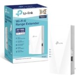 TP-Link WiFi Repeater 6 RE500X, Powerful AX1500 Mbps Amplifier, Gigabit Ethernet Port, Covers up to 100 m², Compatible with Internet Boxes, Enjoy Without Changing Your Box