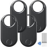 Hendari 2025 [Apple MFi Certified] (iOS Only) Air Tags 4 Pack, Bluetooth Tracker and Key Finder Compatible with Apple Find My, Works Like AirTags for Luggage/Suitcases/Backpack, Replaceable Battery