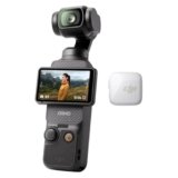 DJI Osmo Pocket 3 + Trasmettitore Mic Mini (Bianco artico), Fotocamera per Vlog con CMOS da 1” 4K/120fps, Stabilizzazione a 3 Assi, Messa a Fuoco Rapida, Tracciamento di Volti/Oggetti, per Fotografia