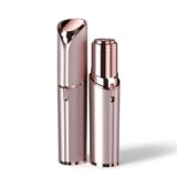 Kradaa Facial Hair Removal for Women: Electric Face Razor with LED Light – Painless & Instant Results Mini Shaver for Travel Use (Rose Gold)