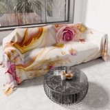 PETTI Artigiani Italiani – Telo Arredo in Microfibra, Copritutto, Copridivano 400×270 cm, Fantasia Floreale 06 6 | Telo Protettivo Lavabile, Copriletto e Copritavolo Multiuso per Divani