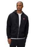 Nike Men’s Club Full-Zip Fleece Hoodie, Black/Black/Pinksicle, Large