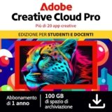 Adobe Creative Cloud Pro | Student & Teacher | Software Creativo con IA | 1 Anno | PC/Mac | Download Digitale