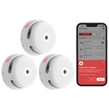 X-Sense Rilevatore di Fumo Connesso con Batteria Sostituibile, Rilevatore di Fumo Wi-Fi Conforme alla Norma EN14604, Notifiche Tramite Applicazione, XS01-WX, Confezione da 3