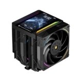 TR Peerless Assassin 120 VISION MAX ARGB Black CPU, raffreddatore PC con 2 ventole TL-K12 PWM, display magnetico da 5″ (risoluzione 480 x 854) per LGA1851/1700 & AM5