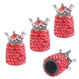 Flaconi 4PCS Tappi Gomme Auto,Tappi Valvole Pneumatici Auto,Tappi Antipolvere per Valvole dei Pneumatici,Adatto per la Maggior Parte Delle Auto,Camion e Biciclette (Rosso)