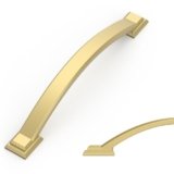 Amerdeco 10 pezzi Maniglie per Mobili Oro Opaco da Cucina Distanza fori 128mm Maniglie cucina armadietti in maniglie cucina per maniglie cassetti UK0082