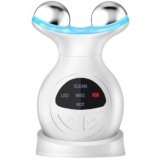 Microcurrent Facial Device, 7 Colors for Fading Fine Lines on Neck and Tightening Skin, Facial Wrinkle Removal Device, Smart Photon Micro-Current Device, White